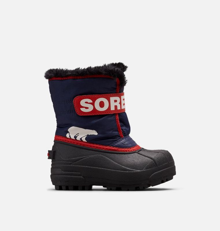 Botas Nieve Sorel Niños - Childrens Commander™ Azul Marino/Rojas - 59826-CFIZ